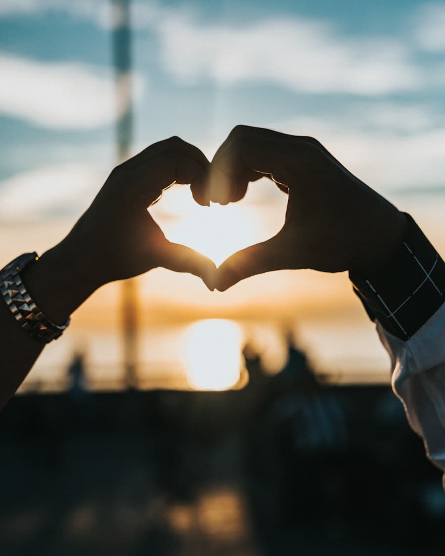Couple connecting outdoors