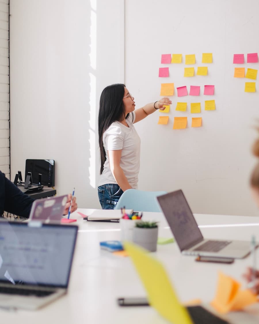 Team collaborating during a professional workshop
